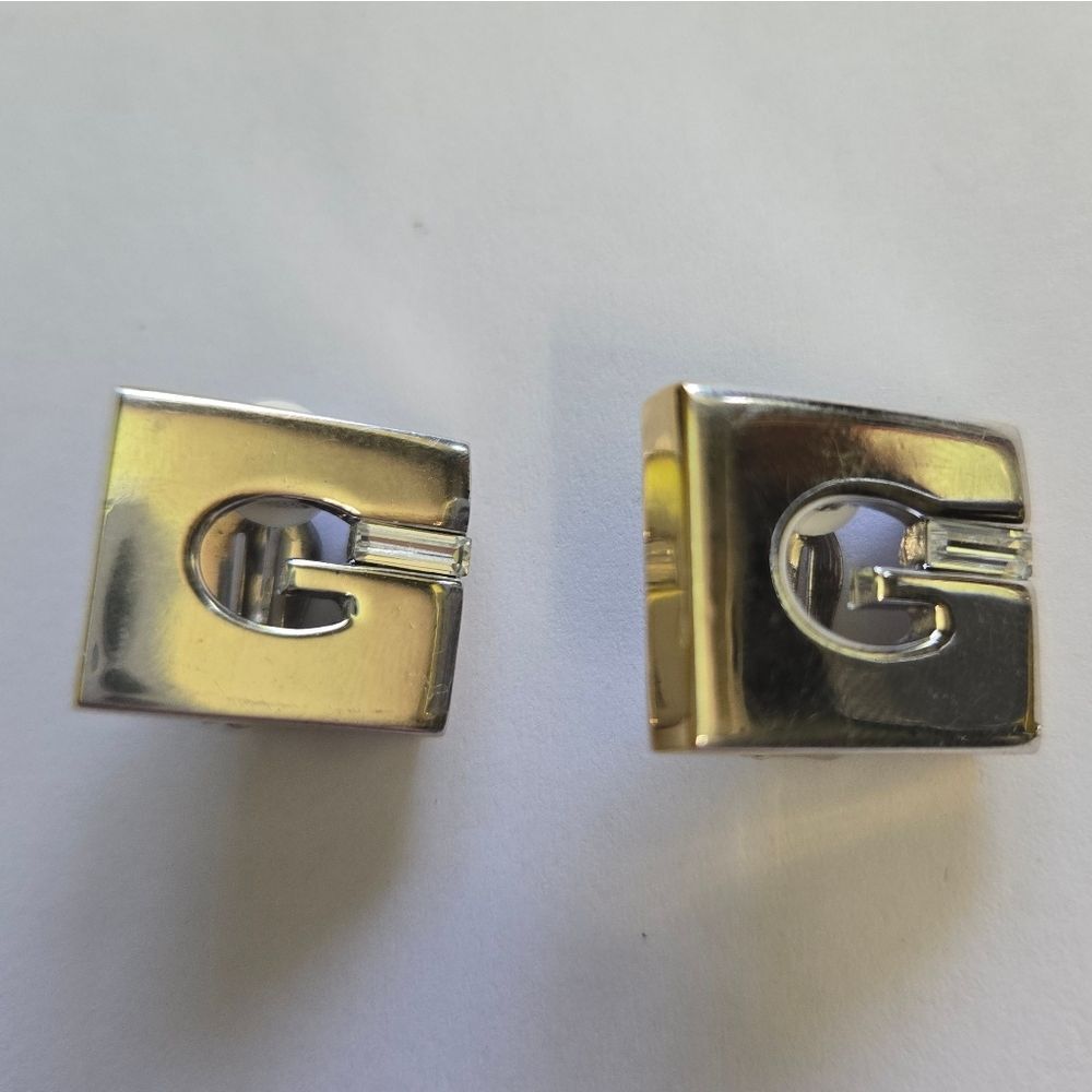 🐢 Givenchy Vintage 80's G Logo Earrings Classic Glam Guaranteed Authentic - Picture 7 of 14